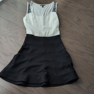 Express Black and White Mini Dress